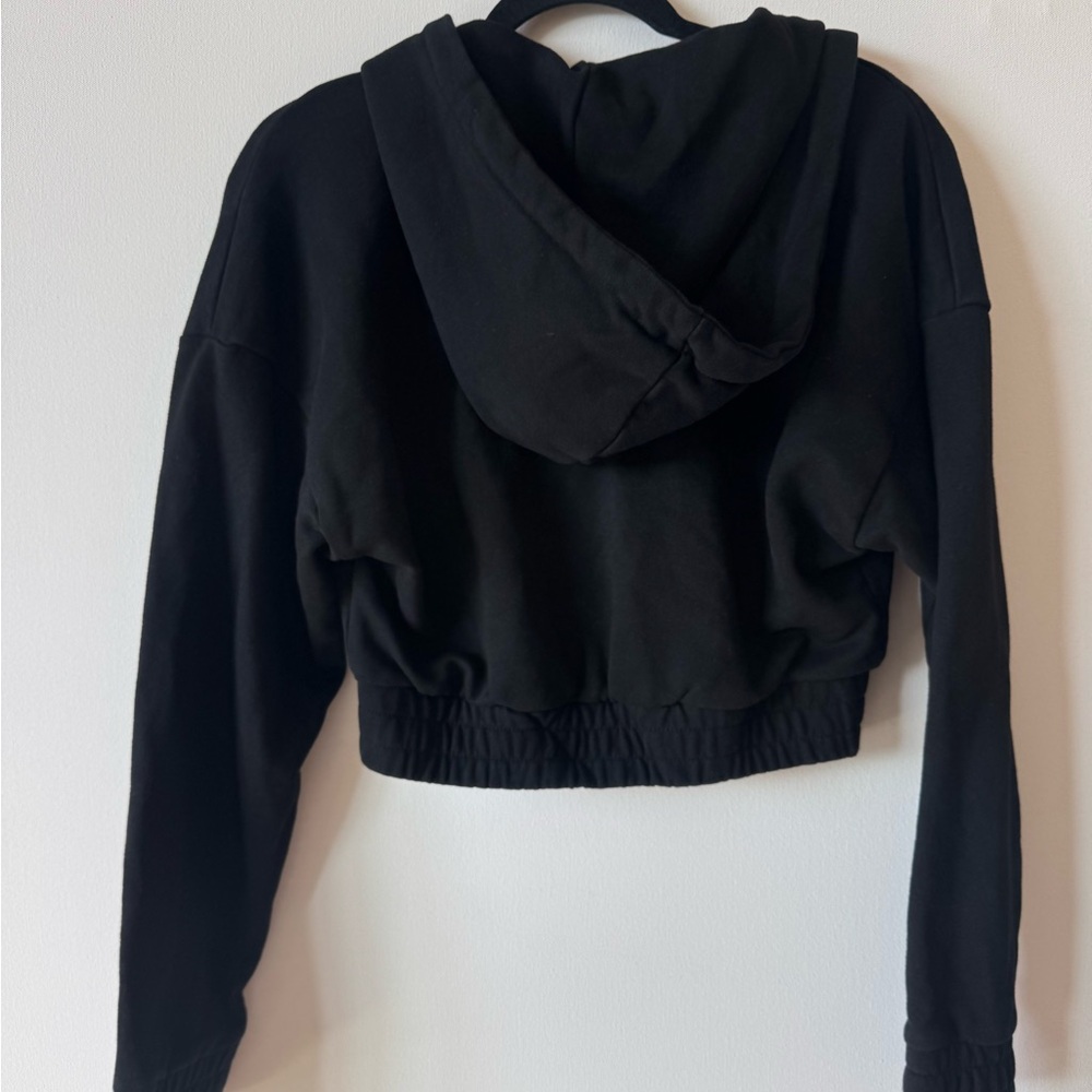Jluxlabel Black Wrap Cropped Hoodie Top - Picture 5 of 5